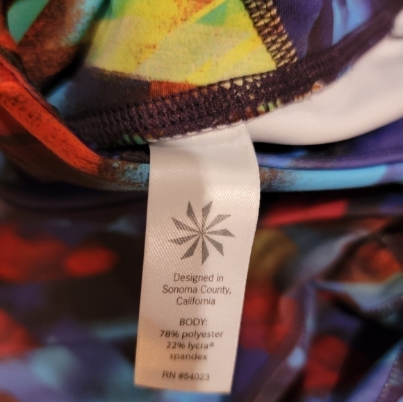 Athleta Sonar Color Burst Multi color yoga fitness leggings Size XS - Picture 8 of 10
